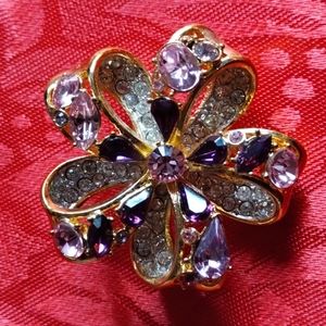 Nolan Miller Signed Flower Brooch